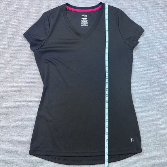 Danskin Now Womens Size Small Black V-Neck Dri-More Activewear Shirt Loose Fit - Picture 11 of 13